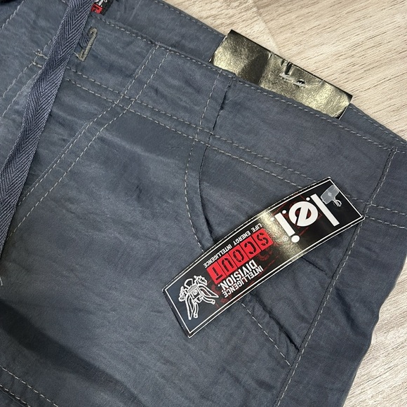 l.e.i. NWT Y2K Low Rise Nylon Cargo Pants 90s Wide Leg Drawstring Trousers Jr 11 - Picture 4 of 7